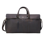 Leather Duffle Bag // Dark Brown