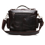 Leather Shoulder Bag // Chocolate