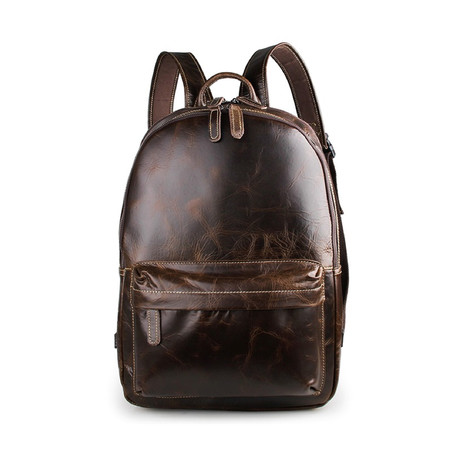Leather Backpack // Chocolate