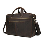 Leather Briefcase // Dark Brown