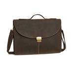 Leather Briefcase // Brown // L150