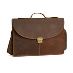 Leather Briefcase // Coffe