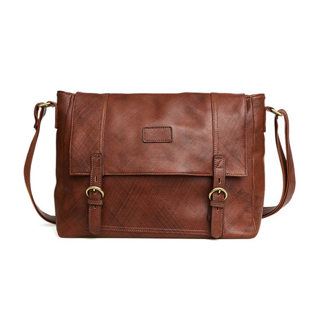 Leather Briefcase // Brown // L152
