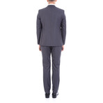 Silas Slim Fit Plain 3-Piece Vested Suit // Smoked (Euro: 52)