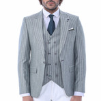 Kenley 3-Piece Slim Fit Suit // Green (Euro: 56)