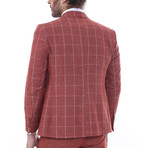 Bradley 3-Piece Slim Fit Suit // Burgundy (US: 46R)