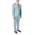 Calvin 3-Piece Slim Fit Suit // Green (US: 44R)