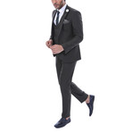 Nathaniel 3-Piece Slim Fit Suit // Charcoal (Euro: 48)