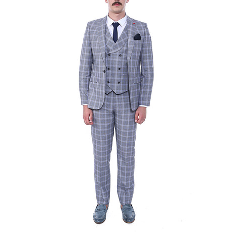Harry 3-Piece Slim-Fit Suit // Grey (US: 44R)