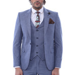Kyle 3-Piece Slim Fit Suit // Light Blue (Euro: 50)