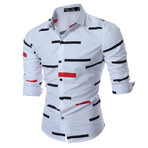 Short Sleeve Shirt // White + Lines (2XL)