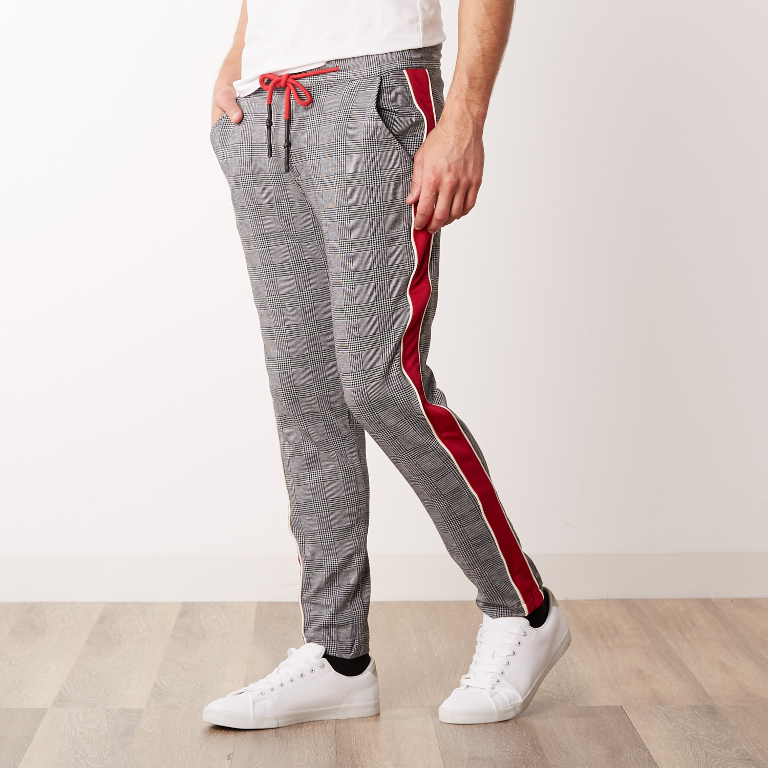 Houndstooth Striped Jogger // Black (S) - Ron Tomson - Touch of Modern