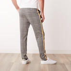 Striped Plaid Track Pants // Black + Yellow (S)