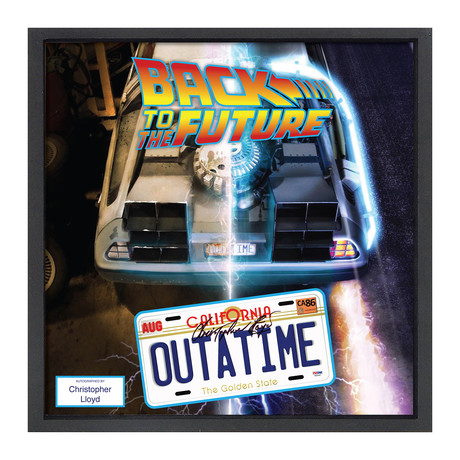 Signed License Plate // Back to the Future