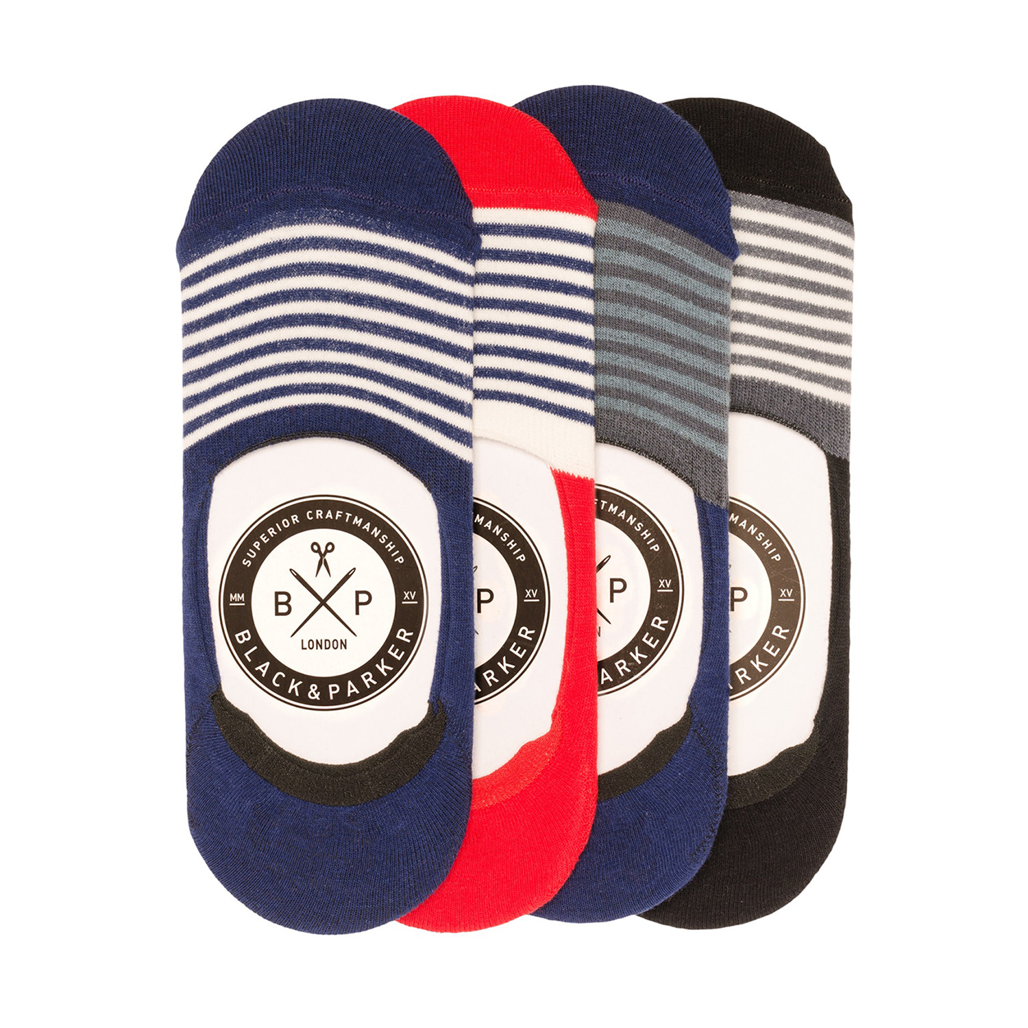 Oxford No Show Socks // Set of 4 Black & Parker Touch of Modern