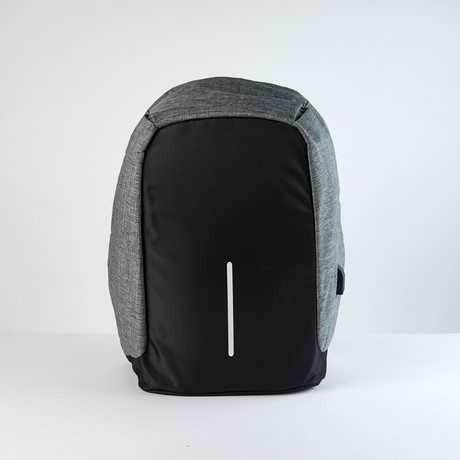 Futuristic Ergonomic Laptop Backpack // Heather Gray + Black