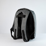 Futuristic Ergonomic Laptop Backpack // Heather Gray + Black