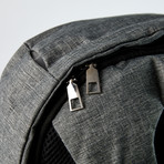 Futuristic Ergonomic Laptop Backpack // Heather Gray + Black