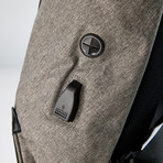 Minimalistic Travel Laptop Backpack // Light Gray