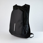 Two Tone Travel Laptop Backpack // Black + Black