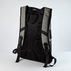 Two Tone Travel Laptop Backpack // Black + Gray