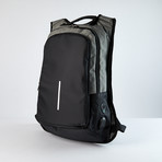 Two Tone Travel Laptop Backpack // Black + Gray