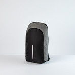 Crossbody Ergonomic Travel Backpack // Black + Gray