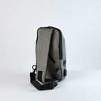 Crossbody Ergonomic Travel Backpack // Black + Gray