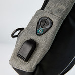 Crossbody Ergonomic Travel Backpack // Black + Gray