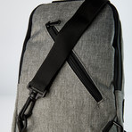 Crossbody Ergonomic Travel Backpack // Black + Gray