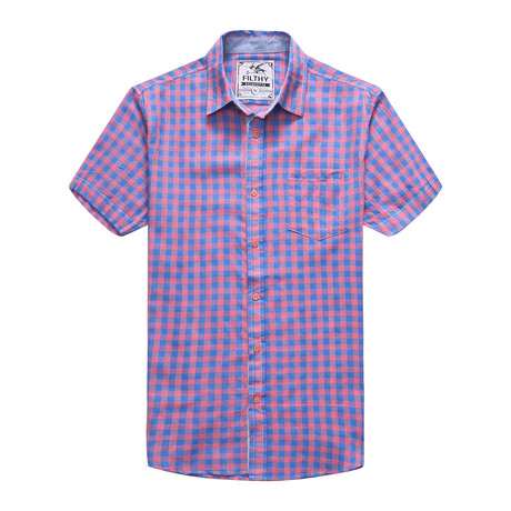 Jason Shirt // Blue + Pink (S)