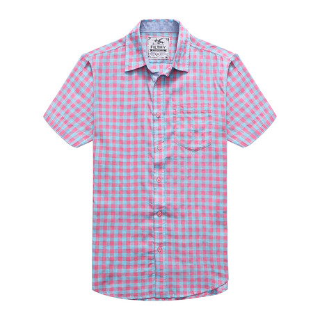 Jason Shirt // Pink + Blue (S)