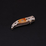 Damascus Liner Lock Folding Knife // 2673