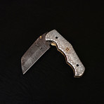 Damascus Liner Lock Folding Knife // 2675