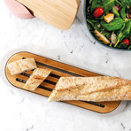 Bamboo Baguette Cutting Board + Tray