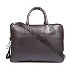 Double Zip Laptop Bag // Brown