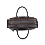 Double Zip Laptop Bag // Brown