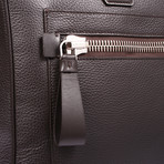 Double Zip Laptop Bag // Brown