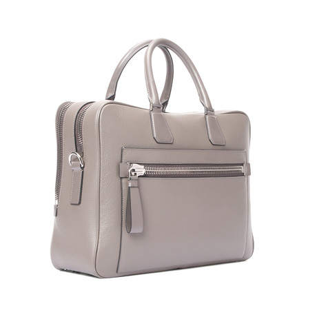 Double Zip Laptop Bag // Gray