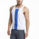 Race Tank // White + Blue (S)