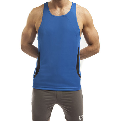 Relay PROformance Tank // Blue + Black (S)