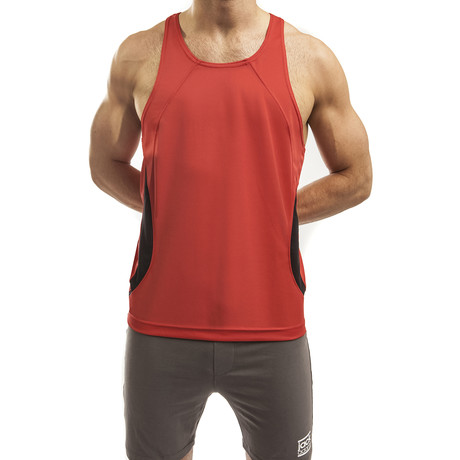 Relay Proformance Tank // Red + Black (S)