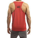 Relay Proformance Tank // Red + Black (M)