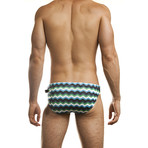 Wave 1" Swim Brief // Green (M)