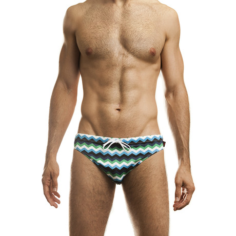 Wave 1" Swim Brief // Green (S)