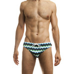 Wave 1" Swim Brief // Green (M)