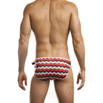 Wave 1" Swim Brief // Red (M)