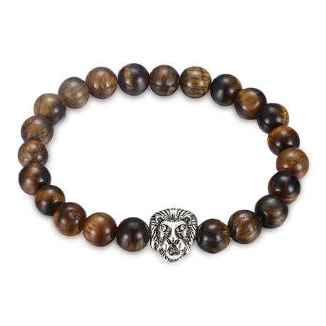 Filigree Lion Chakra Brown Bracelet