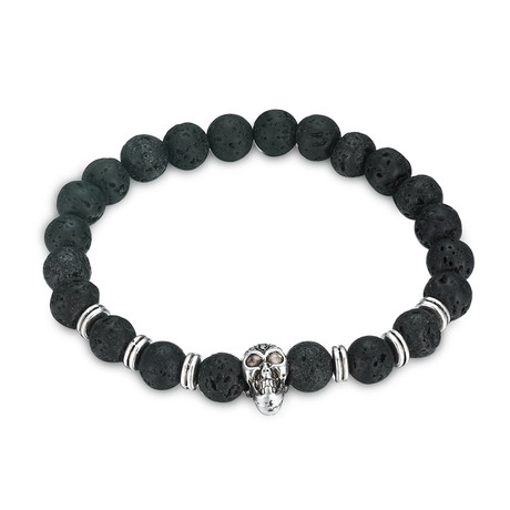 Volcano Metallic Skull Chakra Bracelet