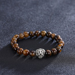 Filigree Lion Chakra Brown Bracelet